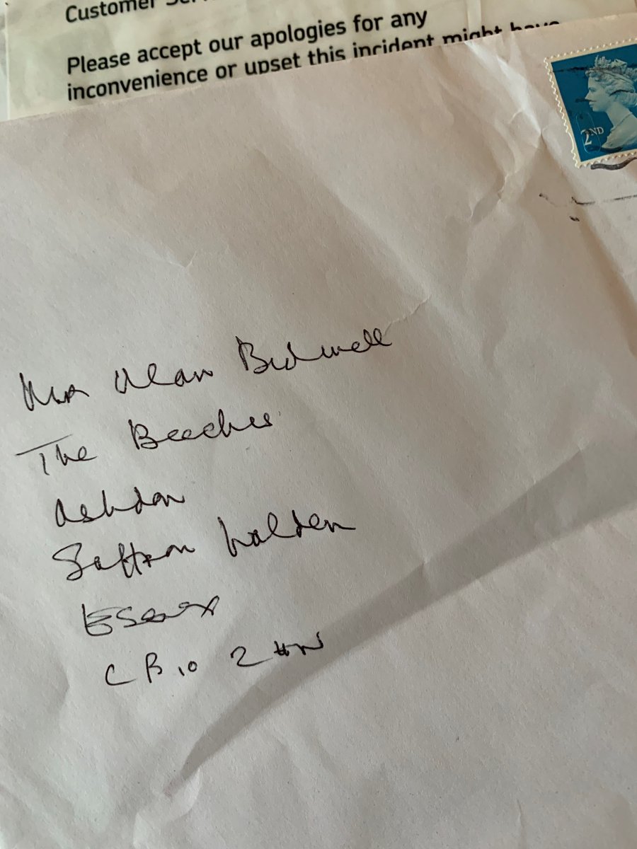 Oh dear - Royal Mail delivered the damaged envelope but not the contents. Please do contact if you are the sender - I would like to know what should have been inside 👍