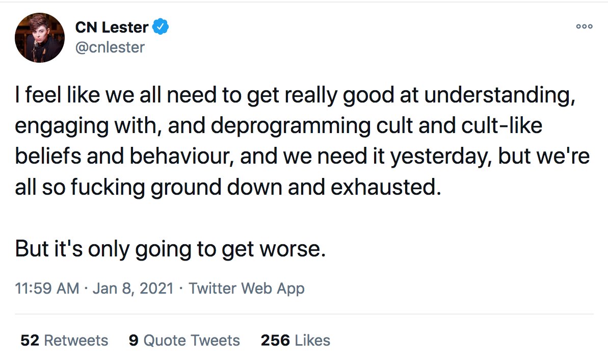 Or you could, y'know, try treating us like human beings who just don't agree with you and maybe engage in reasoned debate backed up with evidence and try and persuade people you're right?After a decade of screaming 'NO DEBATE' and 'EDUCATE YOURSELF' and 'DO BETTER' and calling