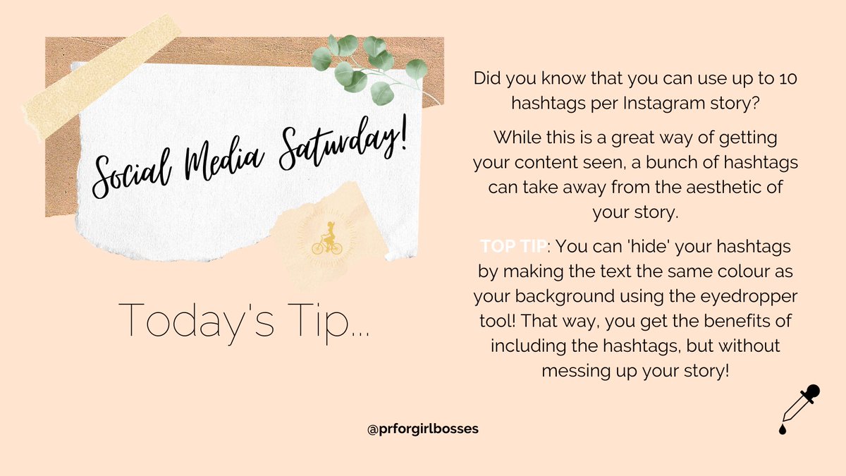 Super excited to share our first ever #SocialMediaSaturday on Twitter!🌸 

We hope you find this little #InstagramTip handy!✨

#SocialMediaTips #SocialMediaAdvice #InstagramTips #SocialMediaMarketing #FreeTips #SocialMediaManagement #SmallBusinessSupport