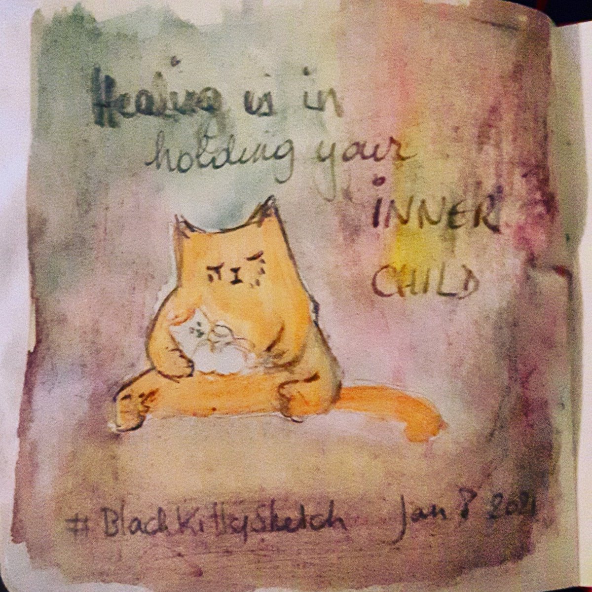Especially for dear Callie - mum's latest #blackkittysketch ❤