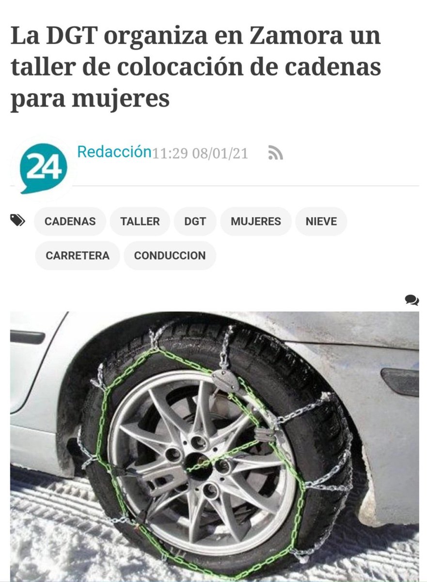 GeekIndignado's tweet photo. Hombres de mi TL, ¿cuántos sabéis poner cadenas? https://t.co/IePFXYN1Ue