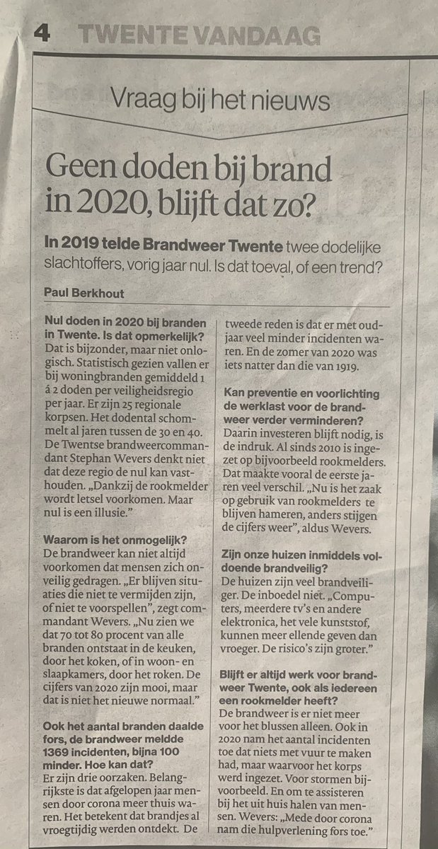 Ik blijf er maar op hameren; ‘Rookmelders redden levens’. Ik zeg: Doen! <a href="/BrandweerTwente/">Brandweer Twente</a> <a href="/tubantia/">Tubantia</a> #rookmelders #brandweer #Twente