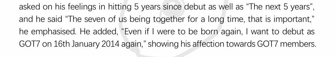 arsnyoungbi's tweet photo. "Even if I were to be born again, I want to debut as GOT7 on 16th January 2014 again..."   - Mark Tuan 

#GOT7 @GOT7Official #갓세븐 https://t.co/aBf0dPFE94