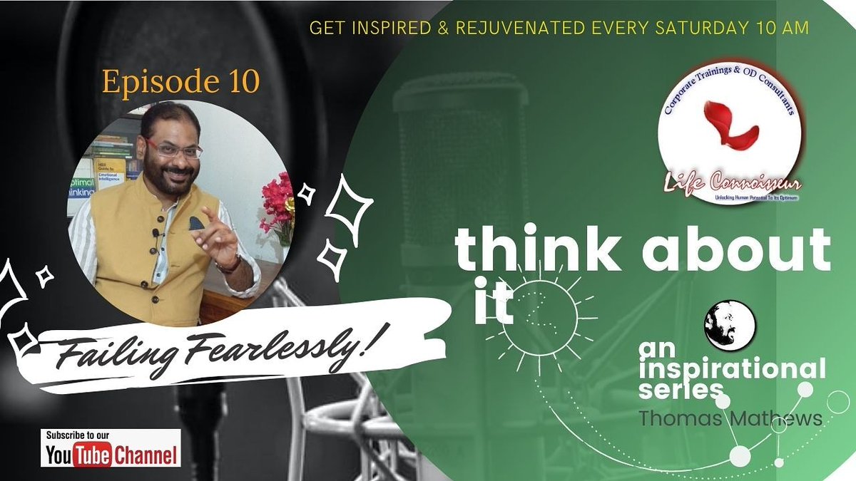 LCthomasmathews's tweet photo. Presenting to you Episode 10 ‘Failing Fearlessly’ of "think about it" . Get inspired &amp; rejuvenated
( https://t.co/dsbv2k8ioe )
@VarunThomas8  @madhudhariwal @anilsadhwanii @hema_abraham @AnujVer62463417 @suzuki2wheelers @JSPLCorporate @JindalPanther @FollowCII @Vaishali_devre https://t.co/8Z8OkjpTeK