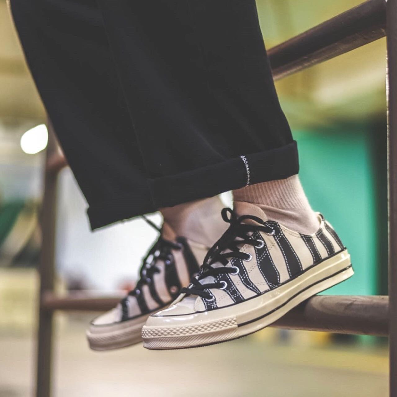 Sole What X Converse Chuck 70 Ox Hacked Archive Egret Black Bringing back the archive zebra print to the Chuck 70. Now with multilayered overlays coloured stitching for dimension