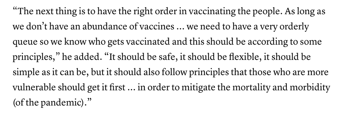 TL;DR - Keep criteria simple and people most at risk, hence the focus on 60+ and then comorbidities first