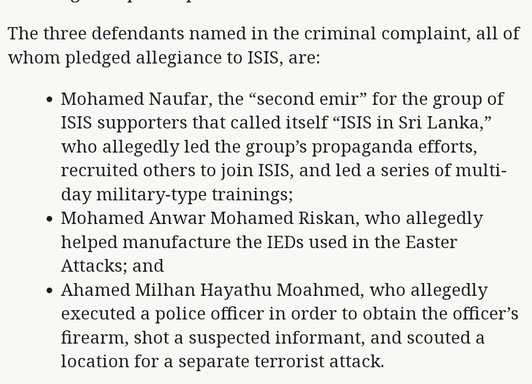 இலங்கையர் மூவருக்கு எதிராக அமெரிக்க நீதித்துறை குற்றச்சாட்டு-Sri Lankan Nationals Charged with Conspiring to Provide Material Support to ISIS-US Justice Department