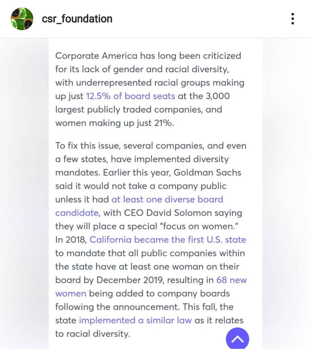 csr_foundation's tweet photo. #NASDAQ will require all listed companies to have 2 diverse board members. CEO Adena Friedman "We are taking the lead here because there has been so little action on this front &amp; we think it's an important thing for us to do." 75% of the 3,200 listed corps don't meet the criteria https://t.co/PLEA9vG9nF
