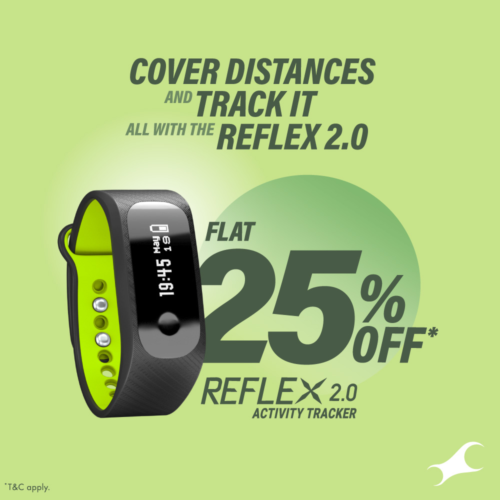 Fastrack's tweet photo. Cover distances and conquer milestones this year with Fastrack Reflex 2.0 Activity Tracker.
Now at Flat 25% off. Visit https://t.co/kltf6RW27H or go to your nearest store to buy it.
#FastrackReflex #Fastrack #FlashYourFastrack
Product code and Price – SWD90059PP05 now for ₹1495 https://t.co/m54FhBCFQ7