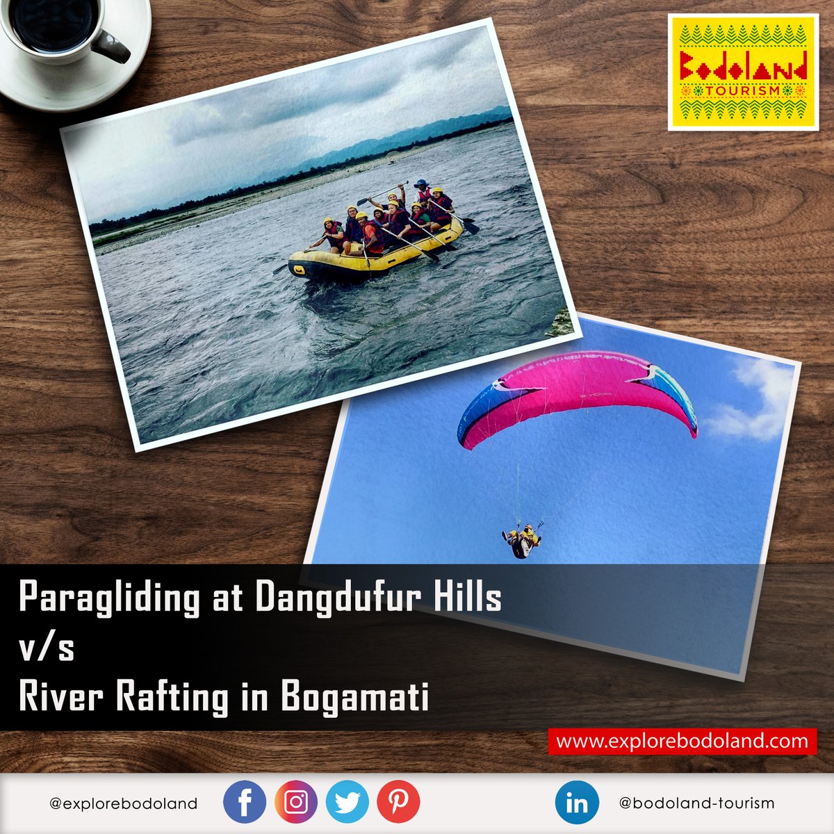 explorebodoland's tweet photo. The adventure begins in the uncharted path.
Are you tired of visiting the Pubs &amp; Malls?
This New Year, listen to the call of Nature and connect with her.

#Adventure #Adventuresports #Paragliding #Riverrafting #Bogamati #Dangdufurhill #ExploreBodoland #BodolandTourism https://t.co/guRW6QcVAn