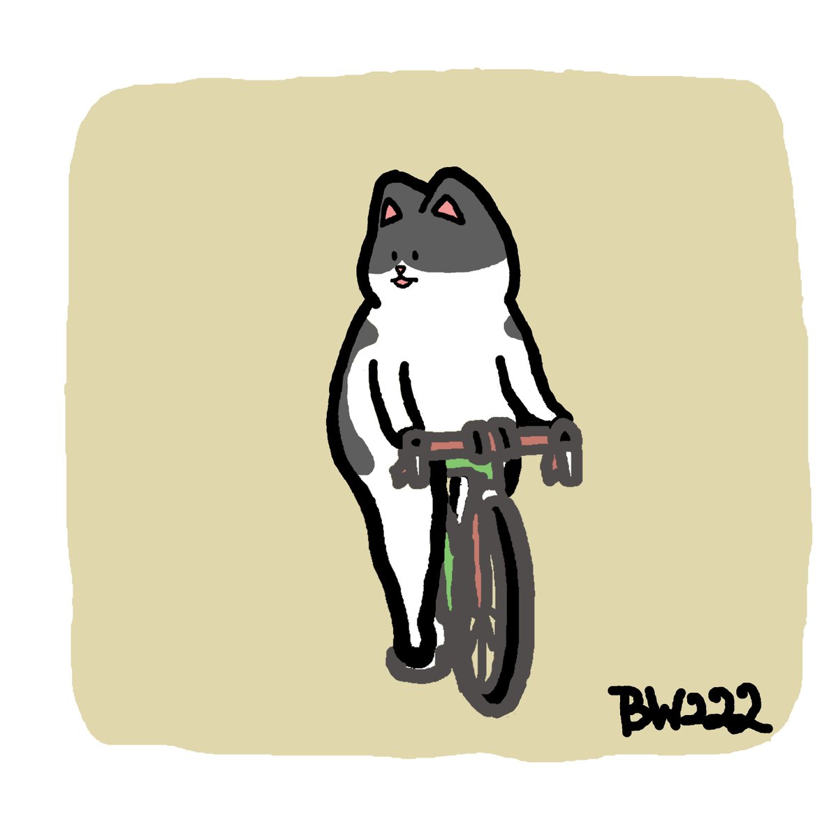 くろもり ロードバイク ネコさん 今年はネコミミ重視にします 人の乗車時は安全を重視してヘルメット着用を推奨致します サイクリング ロードバイク 自転車好きと繋がりたい イラスト ゆるいイラスト イラスト好きさんと繋がりたい 創作