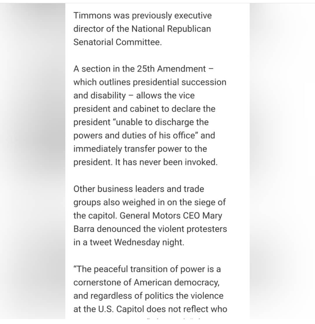 csr_foundation's tweet photo. National association of Manufacturers calls on Pence to invoke the 25th amendment. #csr #Corporatesocialresponsibility #democracy #ceoactivism https://t.co/tgzdFGXNhP