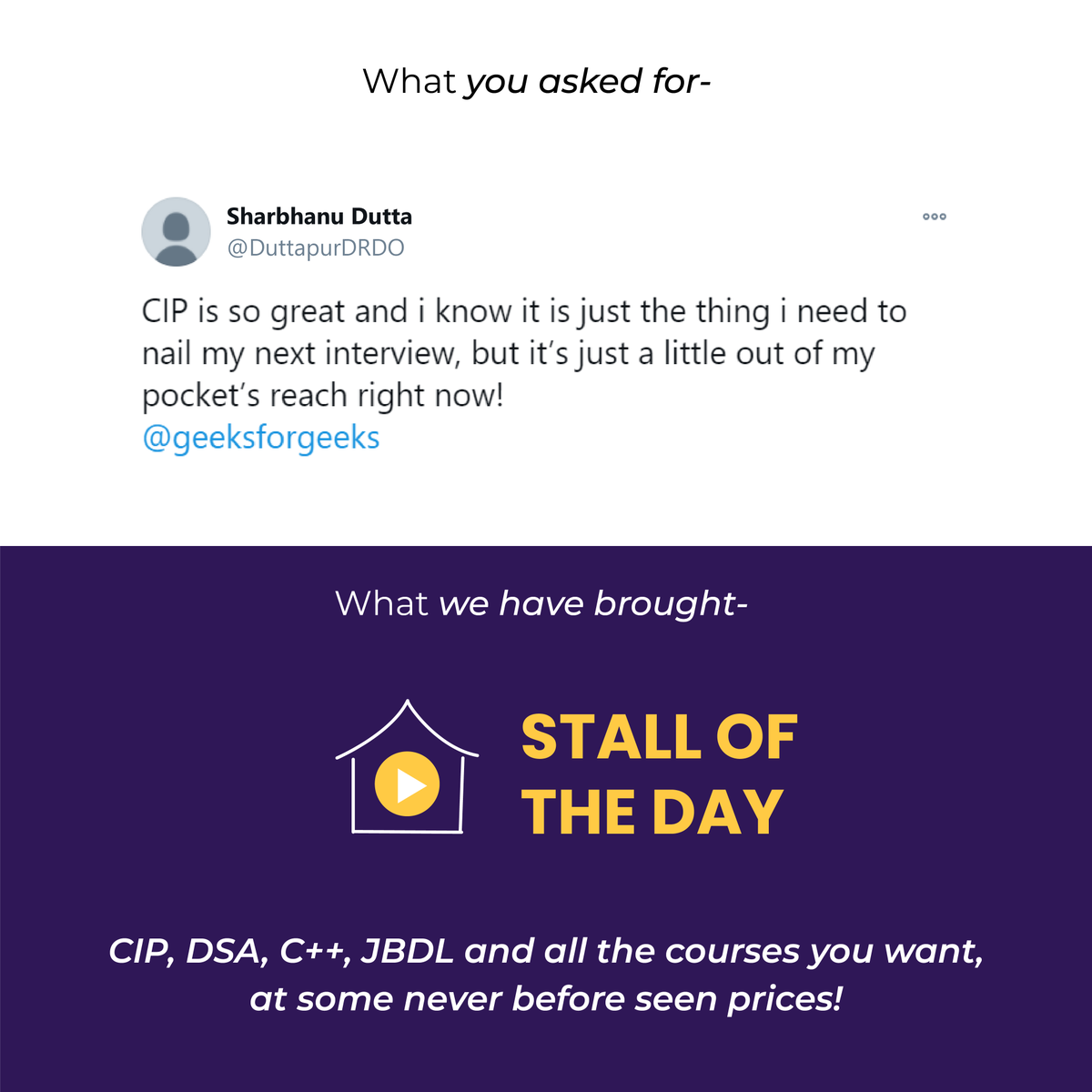 geeksforgeeks's tweet image. #ResolutionDays2021 are here to give you all that you asked for, and much more! 

Only 2 days left! Don't miss out on the deals of the Year!

#Learnprogramming #learntocode #codenewbie #offers #SaturdayMotivation #Dsa #100DaysOfCode #dealofthday #sale #onlinelearning #GFG