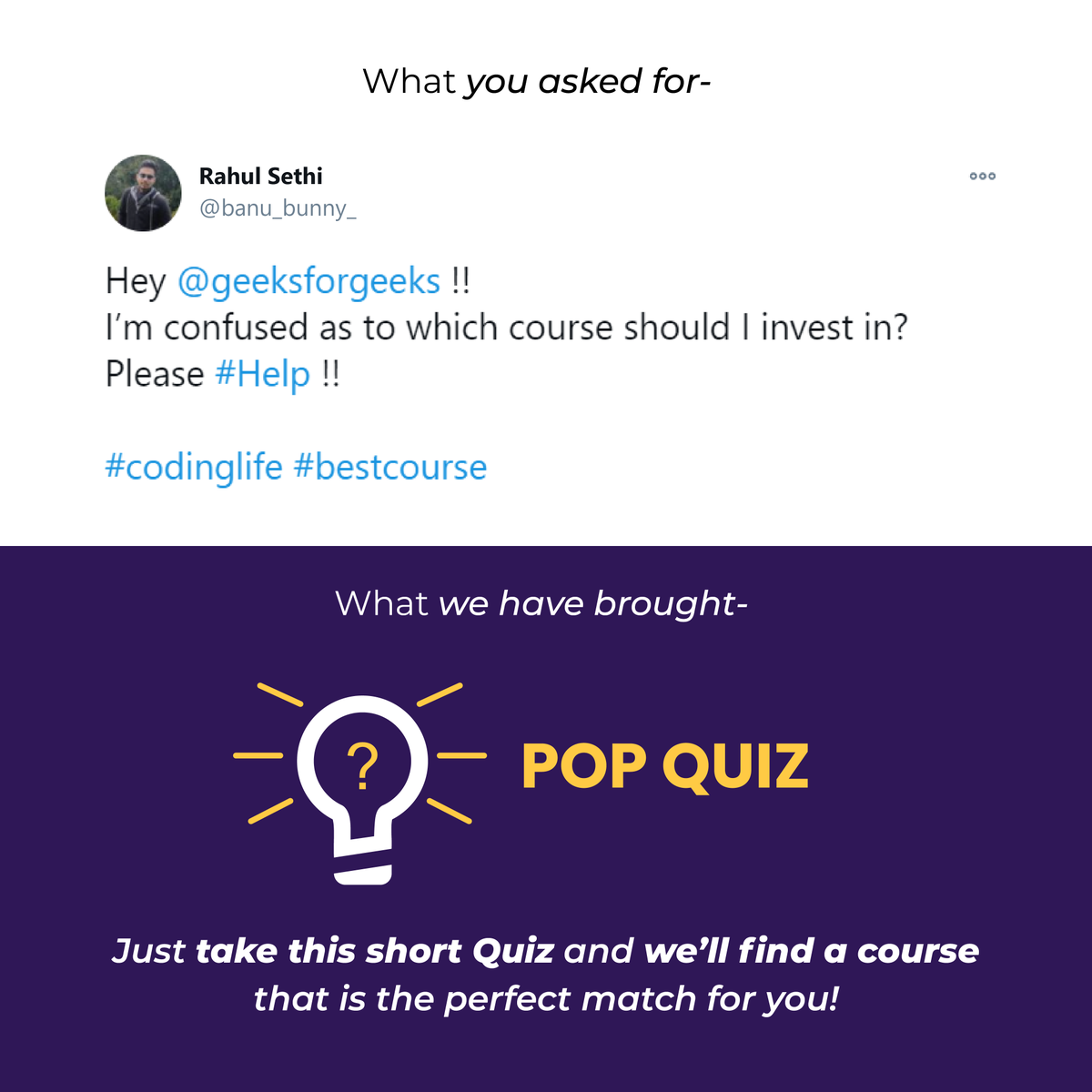 geeksforgeeks's tweet image. #ResolutionDays2021 are here to give you all that you asked for, and much more! 

Only 2 days left! Don't miss out on the deals of the Year!

#Learnprogramming #learntocode #codenewbie #offers #SaturdayMotivation #Dsa #100DaysOfCode #dealofthday #sale #onlinelearning #GFG