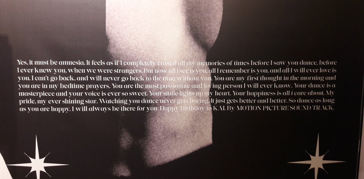 _kkai8948's tweet image. So dance as long as you are happy. I will always be there for you.
무엇보다도 정말 취저였던 모픽님의 영문 편지 / 모든 카프들의 마음을 대변하는 구절 항상 감사합니다💛
#사랑이무엇이냐묻는다면_오직_카이