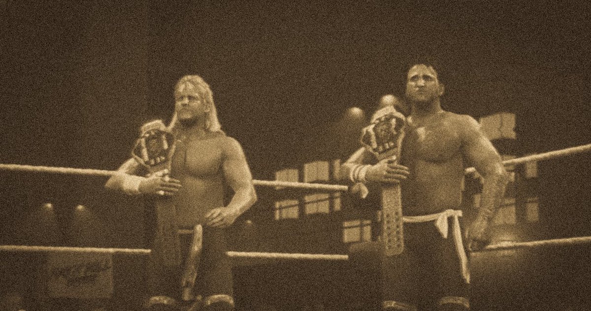 floydbanks2k26's tweet photo. One of many #BCWClassics, , the #MegaStars take the #RockAndRollExpress inside a #SteelCage. #BladeAndSteele vs #BCWTagTeamChampions , Steel Cage, #RickyMorton & #RobertGibson or #BarronBlade & #SimonSteele? #WWE2K19 #XboxShare #BCWUniverse #BCWMedia # #BCW80s #BCW https://t.co/cZL5Dp5PqY