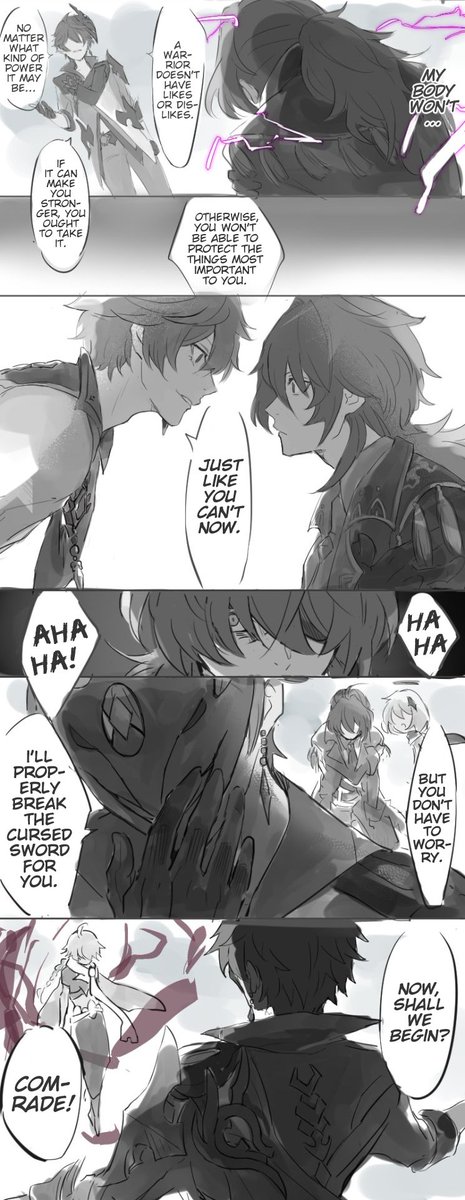 luIunna's tweet photo. 「 festering fang 」
i had fun with this one~! that fight scene was so cool.. ⚔️ enjoy! (split the page in half for easier reading)
@sanrushi thank you for permission to translate!
#chaether #タル空 https://t.co/e4S1u3Z2iW