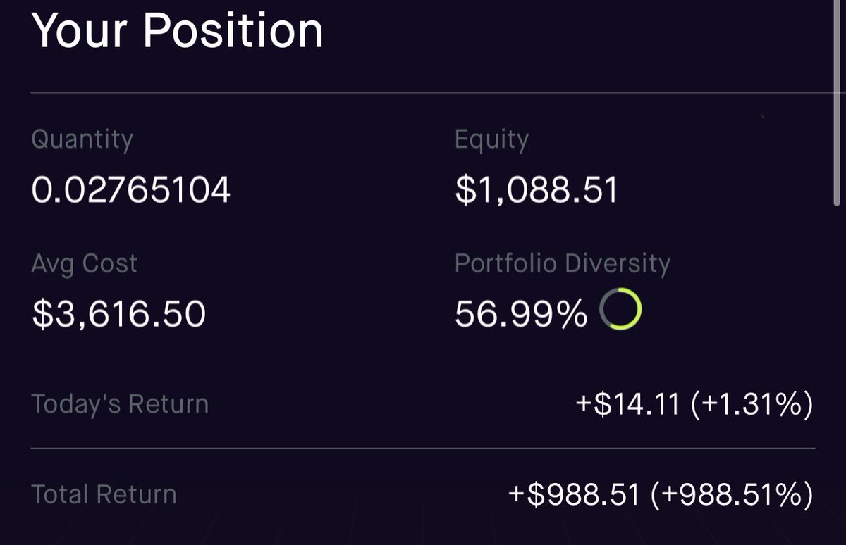 I’m starting a thread right now. I’m not gonna touch this. Not until we’re completely parabolic. This thread will be a reminder to my noCoiner friends about what a $100 dollar bet could have been, and that it’s not too late to buy  $BTC. Bought it on my birthday .
