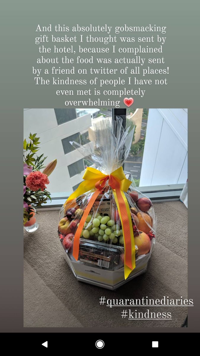deepinspection's tweet photo. Big Big love to you @hamptongirl my Twitter friend. I am not sure you're on my insta (at nicelyframed) for I'm still completely gobsmacked by your gesture of kindness.
It will forever be the biggest bowl of fruit I'll ever have π
#Kindness
#hotelquarantine
#fruitfordays https://t.co/N2JvwQ6LSi