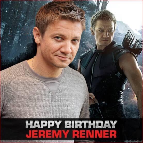 Happy Birthday To Jeremy Renner!!  