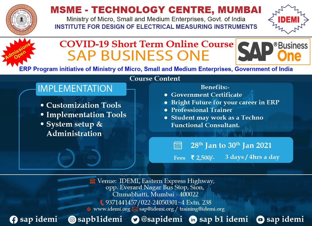 idemitc's tweet photo. For more details and to make payment kindly click on link below

https://t.co/BicxOuNfIC

@minmsme @anil_marali @SAPBusinessOne @SAPIndia #BharatERP @sapidemi @idemitc https://t.co/VbwlbS9jig