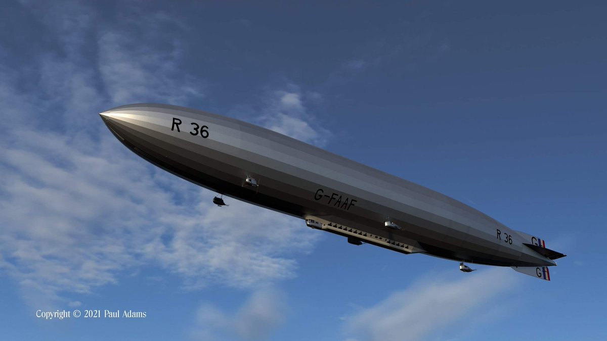 CardingtonSheds's tweet image. Some of Paul Adams fantastic CGI of airship R36.

He should really make a book on these.
