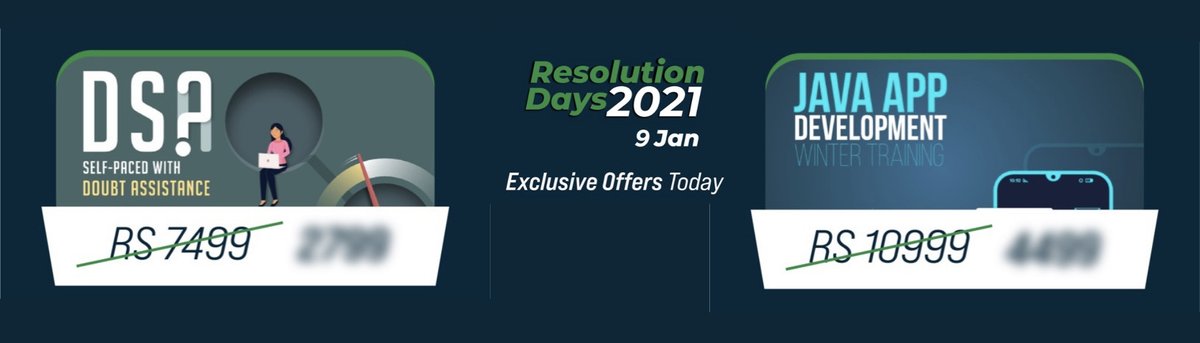geeksforgeeks's tweet image. The messiah of all the #courses is here, at a never before seen price!

And he has a friend with him too! 

Meet them right now-&amp;gt;practice.geeksforgeeks.org/resolution-days

#ResolutionDays2021
#DSA #Programminglife #codingfun #learntocode #onlinelearning #courses #offers