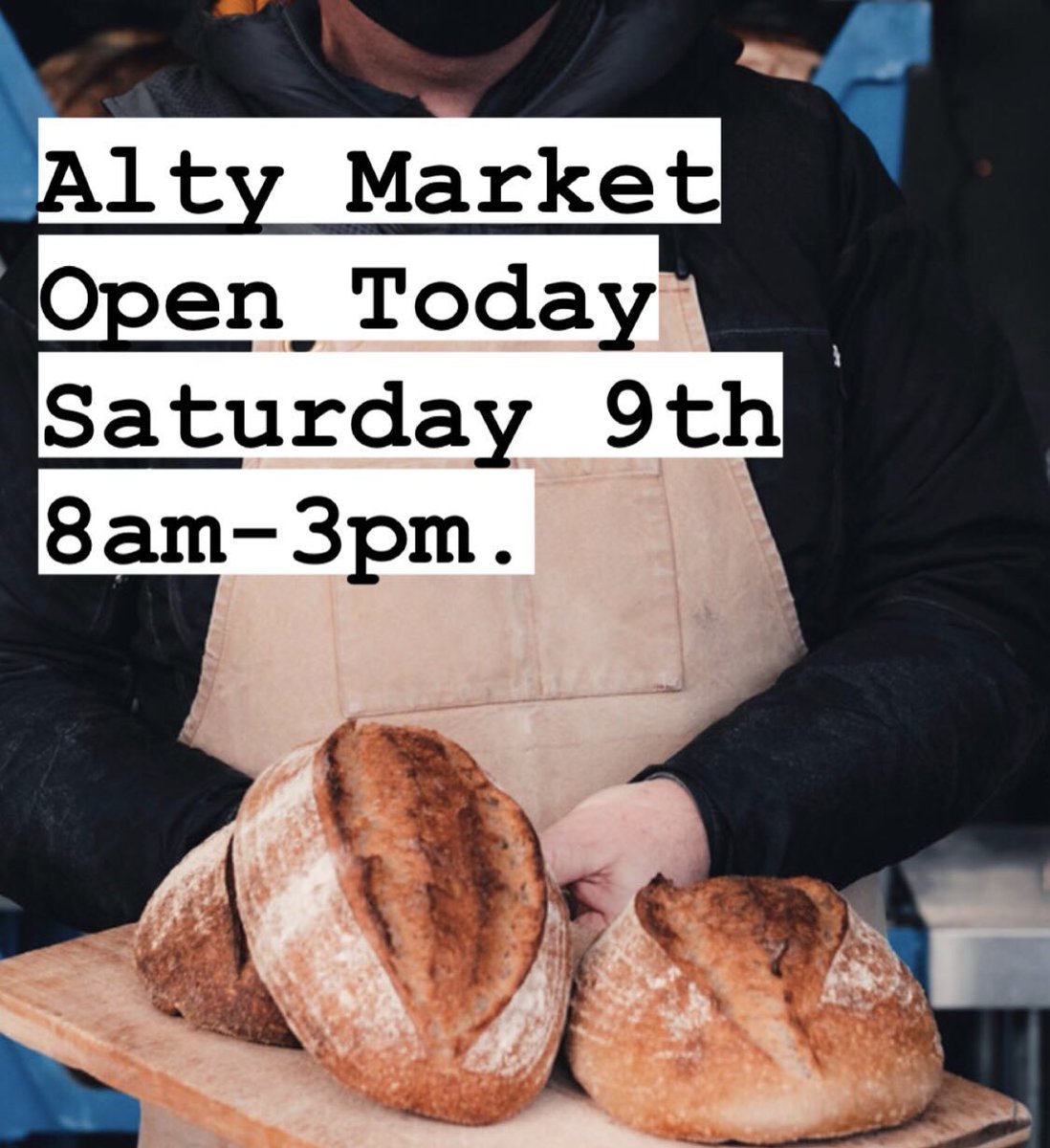 <a href="/altrinchammkt/">Altrincham Market</a> OPEN TODAY.
8am-3pm for all your fresh, local food &amp; essentials. Shop the good stuff 👍🏼