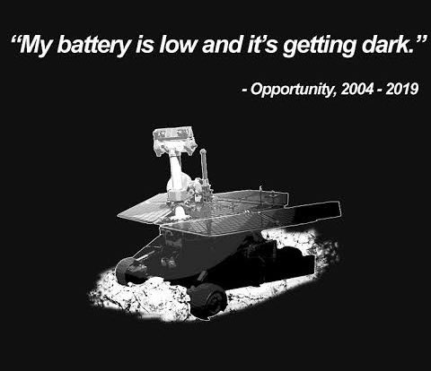 rag stockings bolt Twitter 上的reactions："opportunity mars rover my battery is low and it's  getting dark https://t.co/eVDagdxJDA" / Twitter