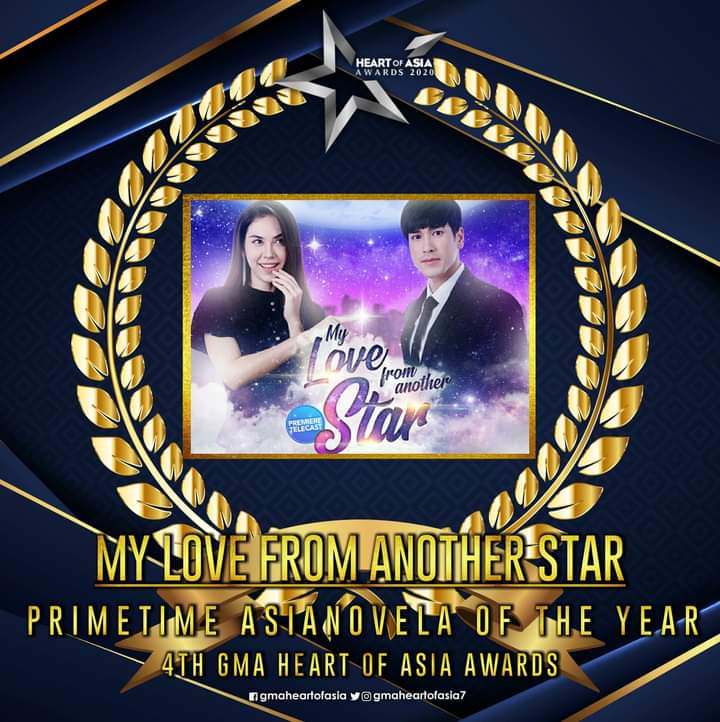 NadechPh's tweet photo. Congratulations My Love From Another Star 🎉🎉 Primetime Asianovela of the Year in #GMAHOAAwards2020 😍😍❤️🎉
#GMAAsianovelasTheHeartOfAsia #GMA #Kapuso #KapusoLakornKing
#ณเดชน์ #nadech #kugimiyas #barry 🇵🇭💗🐻🤟🏻#wishforthaikids #nadechactivity #nadechkugimiya #nadechkugimiyaph https://t.co/wq1h91kzsv