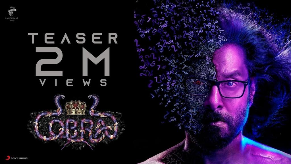 2️⃣ MILLION REALTIME VIEWS for #ChiyaanVikram's #CobraTeaser 🔥 #Cobra 

➡️ bit.ly/CobraTeaser
