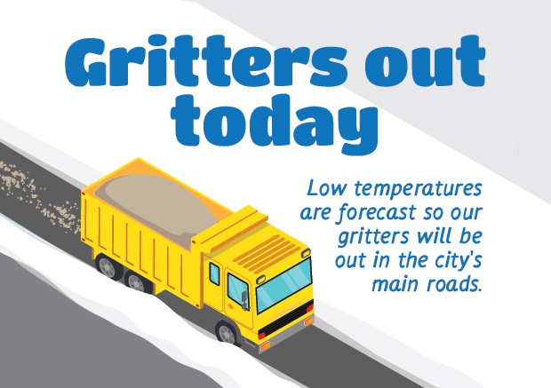 We gritted overnight at 7pm &amp; 4.30am on primary routes &amp; starting on the secondary roads &amp; pavements shortly, as well as refilling grit bins. The forecast is for warmer weather from lunchtime so snow and ice should melt later today in most areas - orlo.uk/YKfEf