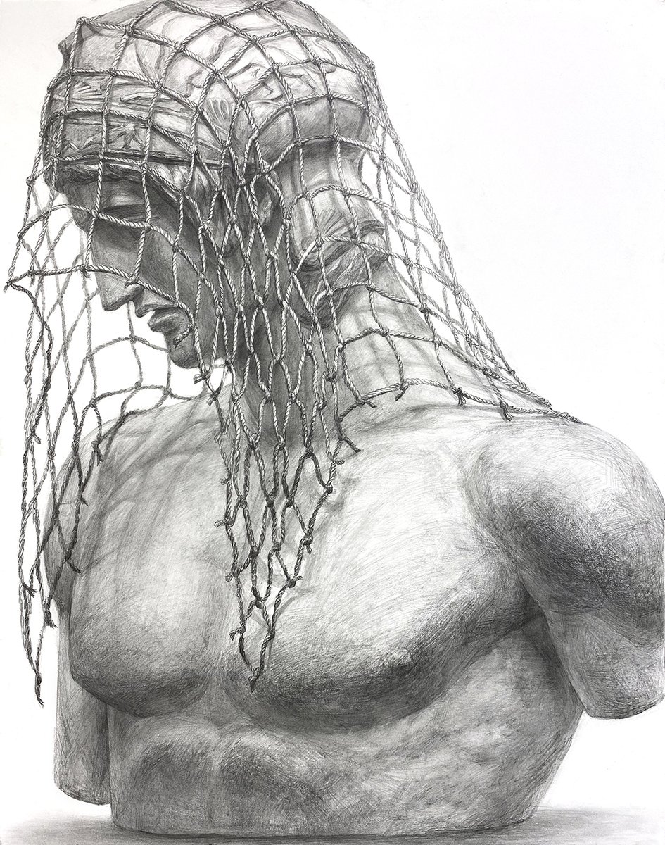 日本画デッサン画⑦ モリエール 7時間 #デモンストレーション #鉛筆 #鉛筆画 #鉛筆