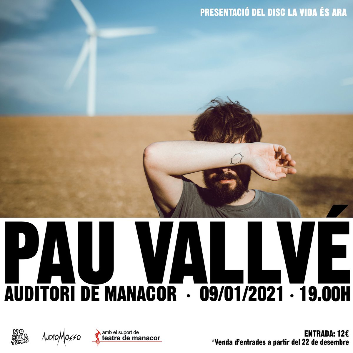 nohihatemps's tweet photo. Avui dissabte @pauvallve presenta "La vida és ara" per primer cop a Mallorca. Serà a les 19h a l'Auditori de Manacor (obertura de portes a les 18:30h)

Últimes entrades aquí: https://t.co/z5F9y2LZOQ

#manacor #CulturaSegura #musicaendirecte https://t.co/gZfU1vSytR