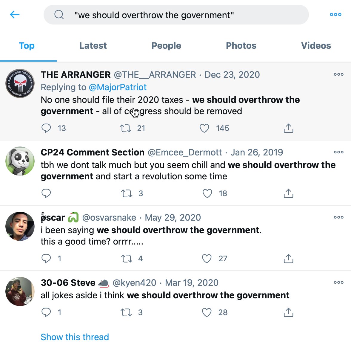 Follower  @elmarveerman says in  https://twitter.com/elmarveerman/status/1347821090249302016?s=20 that Twitter drew the line. My point is: no! They didn't. See screenshot. (22/24)