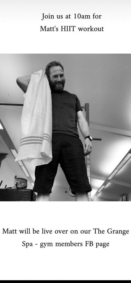 Beasting coming up from the craft Joe Wicks <a href="/TheGrangeSpa/">The Grange Spa</a> .