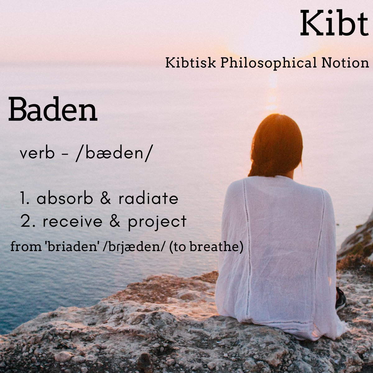 TernaryPathway's tweet photo. So I've decided to start posting aspects Kibtisk philosophy in image form every #SaturdayMorning, since the images from #Lexember worked quite well.
Here is the first #kibt (notion) of the Kibtisk philosophy: baden.
#kibtisk #spirituality #conlang #philosophy #vibe https://t.co/TQkrmeEB3D