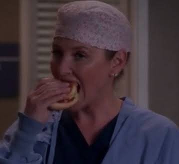 to all my greys moots if you’re having a hard time eating this is a safe thread of some characters eating that helps me :)