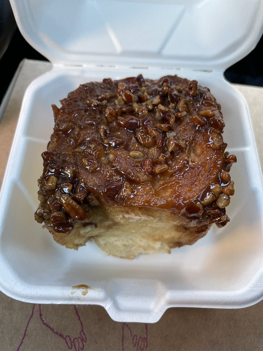 Had to add a sticky bun for the ‘Yoffs