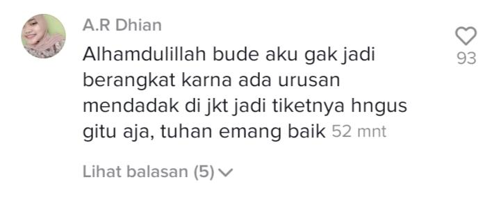- Haram berkata "yaah hujan", ketika kamu sudah siap2 untuk pergi, tp turun hujan- Haram berkata "yaah ban bocor lg", ketika kamu sedang terburu2 di perjalanan, tp ban kendaraan kamu bocor- Haram berkata "yaah macet", ketika kamu ada urusan penting, tp jalanan sedang macet
