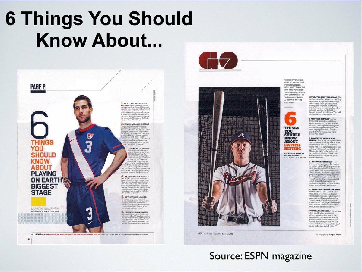 Lesson idea for Monday: Have students write "6 Things You Should Know About the Events of the Last Week." This is modeled after a column that used to run in ESPN magazine. Have them weave in photos, memes, headlines, etc. Maybe students do this w partners?