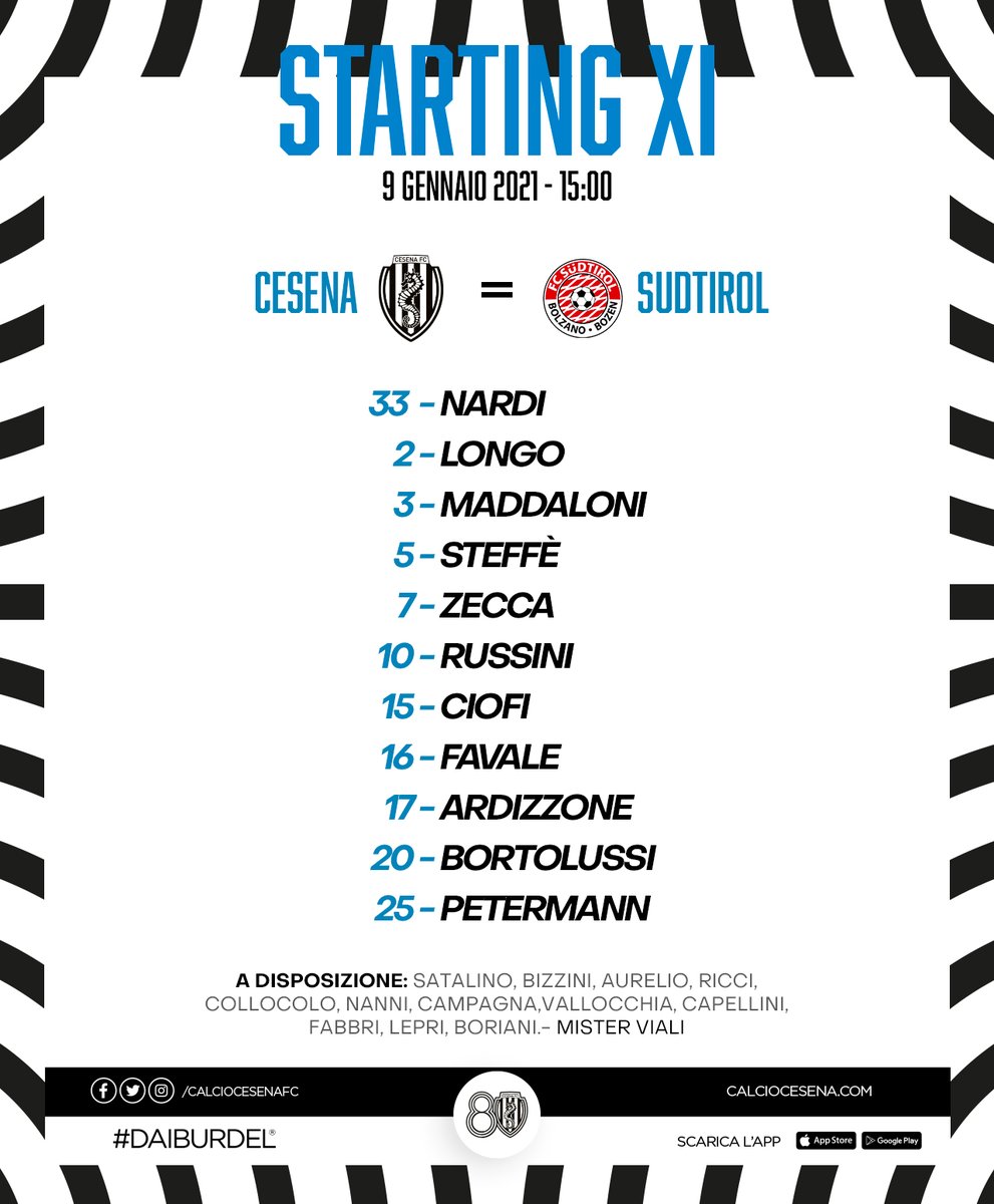 calciocesenafc's tweet image. Ecco la formazione ufficiale dei bianconeri. 🤩 #DAIBURDEL! #CESSUD