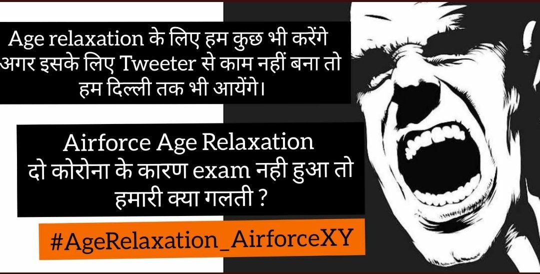 akashpachauri5's tweet photo. Due To covid we won't suffer it is not students fault we want #relaxation . Its our last hope please give us this chance. #airforceagerelaxation 
#AgeRelaxation_AirforceXY 
#airforceagerelaxation 
#airforce 
@rajnathsingh
 
#IAF_MCC 
@IAF_MCC 
 
@PMOIndia 
@narendramodi https://t.co/2SACbtJKih