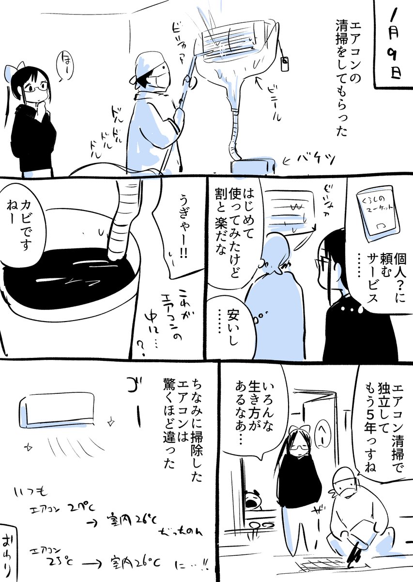 2021-01-09 エアコン清掃はいいぞ 