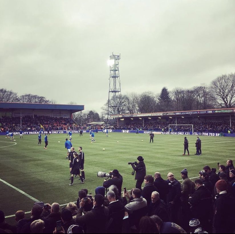 A change of pace from the big stadiums, one of my favourite away days was Rochdale in the Cup. The best music going at a stadium, the click-clack of proper turnstiles and a day which ended with me & dad scrambling up a dual carriageway embankment in order to make our train home