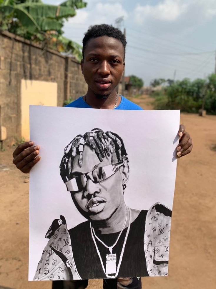 BerrybundlesArt's tweet photo. Hi, my name is oluwatosin , I’m an Artist. I did this portrait of  
@Zlatan_Ibile 
 
 kindly help me like,tag,and retweet until he gets this...
@officialnairam1 @DeleMomodu 
@official_lyta @instablog9ja 
#pencil #potrait #musician #coolsaturday https://t.co/NXNQisQCI8