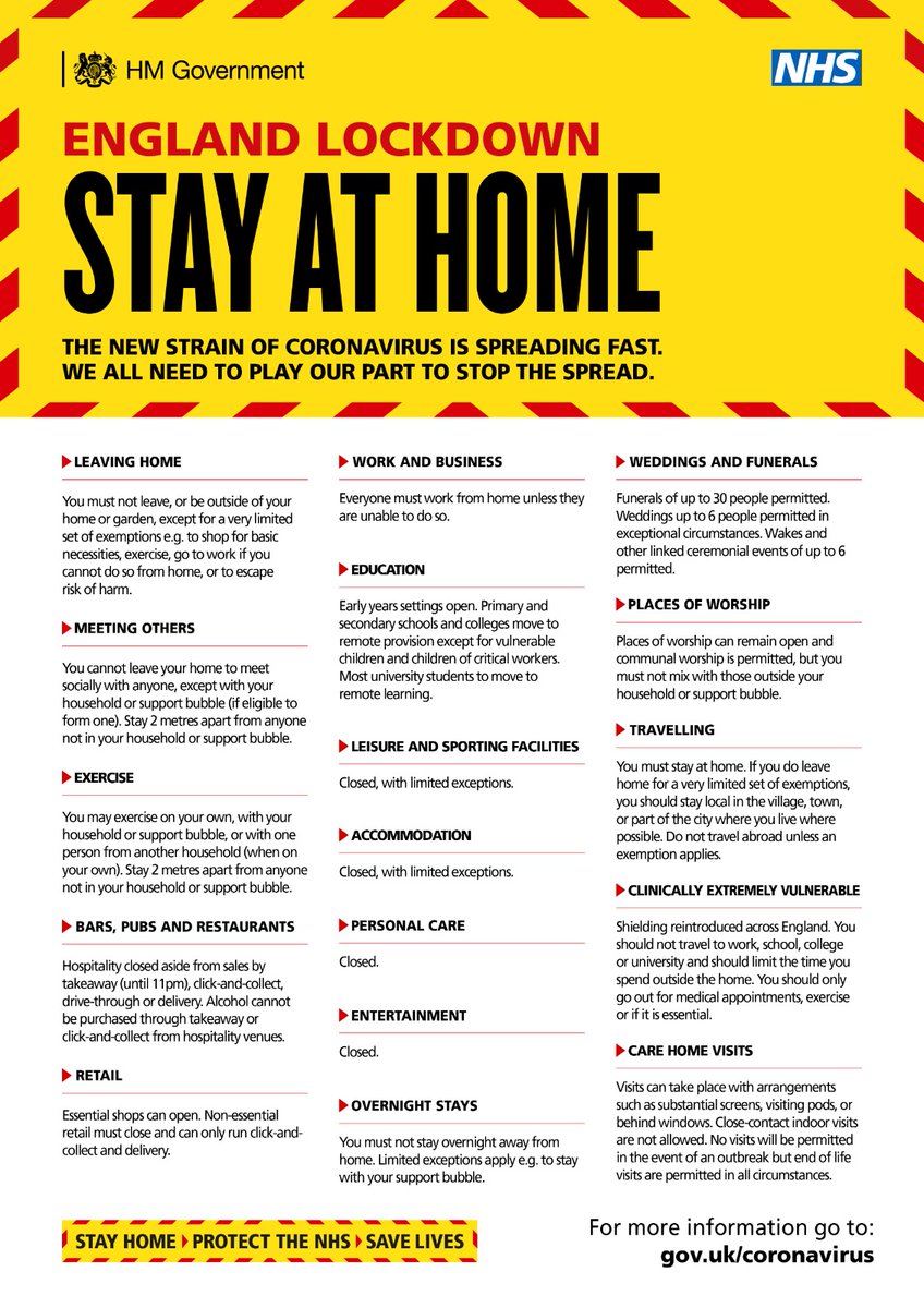 A message from the stay safe WF team.

Hospitals all across London, including Whipps Cross, are nearly at capacity and the NHS is at risk of being overwhelmed.
It is more important than ever that we stay home.