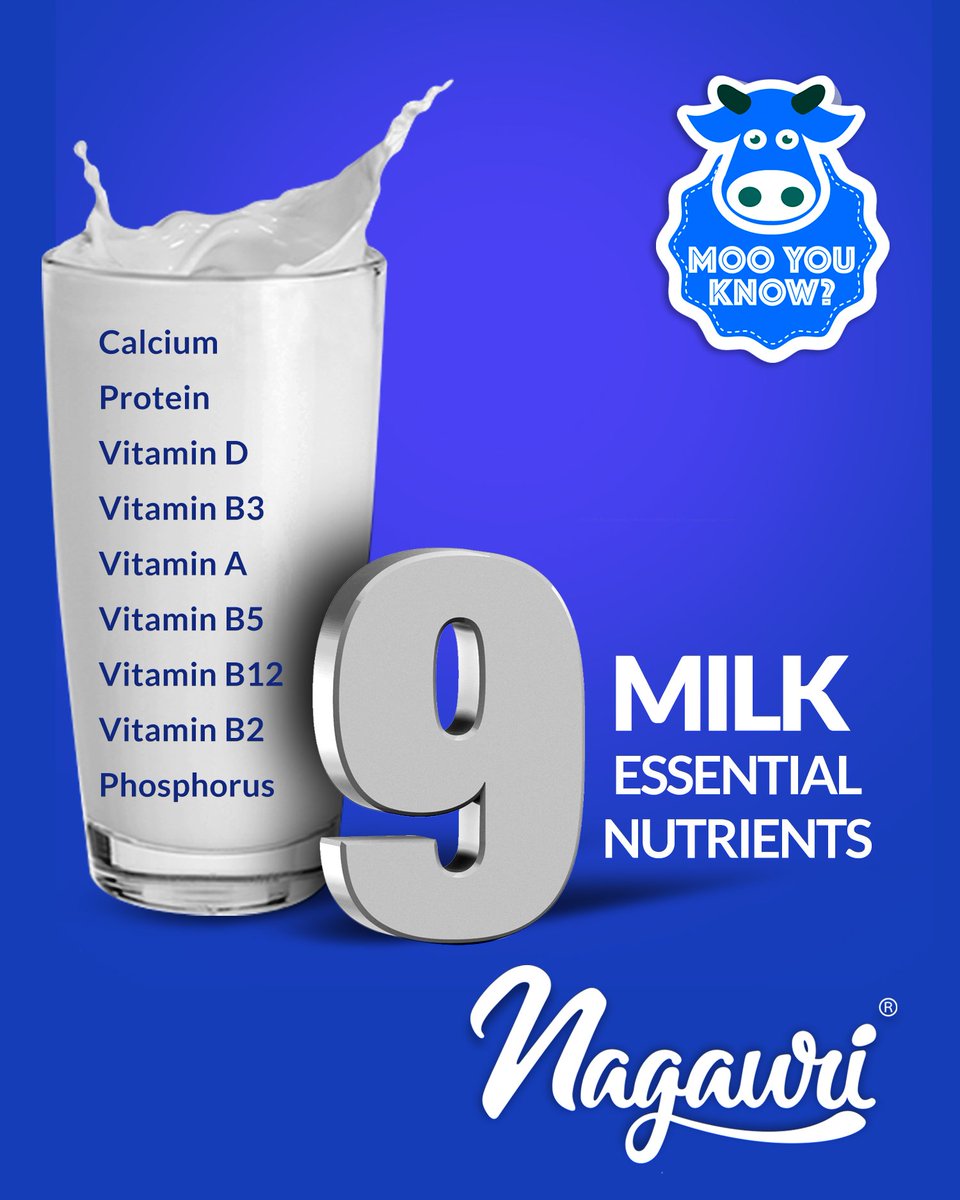 9 essential goodness power packed in one glass of milk.
Cheers to good health.
#nutrients #milknutrients #nutrition #milknutrition #nutritionfact
#nagauri #nagaurimilk #bhalaaimalaai #bhalaihimalaihai #nagori #milkgoodness #dairy #milk 
#milktea #teamilk #HealthyLiving