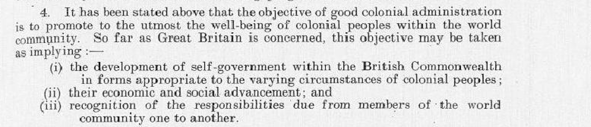 The Committee then outlined what it felt should be the future objectives of British imperialism and suggested that Britain should invest further to achieve these aims  /5