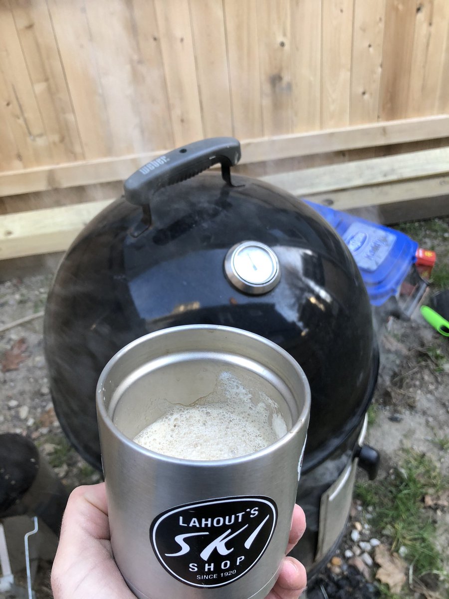 wholbrook's tweet photo. It’s BYOE this morning as we wait. Bring Your Own Espresso. #beardedpigbbq #bostonbbq https://t.co/3M5BgZGs8u